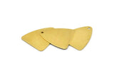 Brass Triangle Tag, Raw Brass Triangle Tags with 1 Hole (18x16mm)  D009--N0670