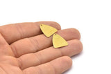 Brass Triangle Tag, Raw Brass Triangle Tags with 1 Hole (18x16mm)  D009--N0670
