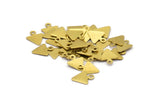 Brass Triangle Charm, Raw Brass Triangle Charms With Loop (8x9.8mm) A0504