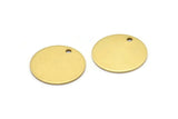 Brass Stamping Tag, 10 Raw Brass 20mm Stamping Tags , 18 Gauge B0105