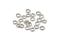 5mm Jump Rings, 250 Silver Brass Jump Rings, Connectors (5x1mm) (b0066)