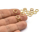 8mm Jump Ring - 100 Raw Brass Jump Rings (8x1.2mm) A0368