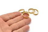 Brass Band Ring - 24 Raw Brass Ring Settings (17.5mm) Hole Size : 16mm Bs-1133--R008