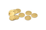Brass Cabochon Tag, 24 Raw Brass Cabochon Tags With 1 Hole, Stamping Tags (12x1mm) E082