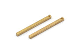 Tiny Necklace Bar, 24 Raw Brass Bar Connectors, Necklace, Earring, Bracelet Findings With 1 Hole (2x30mm) BS 1751