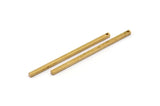 Tiny Necklace Bar, 24 Raw Brass Bar Connectors, Necklace, Earring, Bracelet Findings With 1 Hole (2x50mm) BS 1754