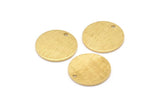 Brass Cabochon Tag, 12 Raw Brass Textured Cabochon Tags With 1 Hole, Stamping Tags (15x1mm) E126