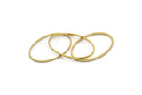 Oval Pirinç Charm, 50 Ham Pirinç Oval Bağlantı Parçası (20x13x0,5 mm) BS 1862
