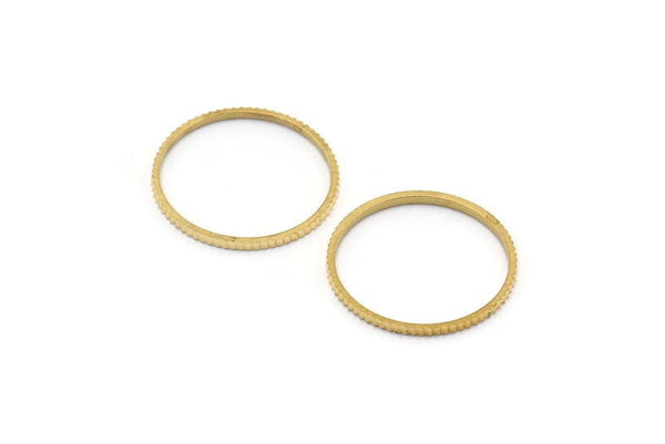 Pirinç Daire Konnektörleri, 24 Ham Pirinç Dokulu Daire Konnektör (18x0,8x1 mm) BS 1728
