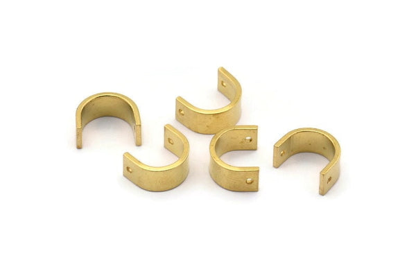 Brass Necklace Parts - 12 Raw Brass Necklace Findings, Pendants (10x8x1mm) BS 2023