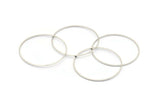 Silver Circle Connector, 24 Silver Tone Circle Connectors, Rings, Findings (35x0.8mm) BS 2093