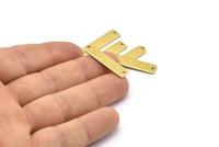 D Şekilli Halkalar - 2 Delikli 12 Ham Pirinç D Şekilli Konnektör (27,5x6,5x1 mm) BS 1937
