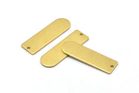 D Şekilli Halkalar - 1 Delikli 10 Ham Pirinç D Şekilli Konnektör (32x10x1mm) BS 1938