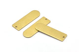 D Şekilli Halkalar - 1 Delikli 10 Ham Pirinç D Şekilli Konnektör (32x10x1mm) BS 1938