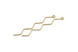 Brass Twisted Pendant, 24 Raw Brass Textured Twisted Pendant With 1 Loop (68x1mm) BS 2082