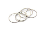 Silver Circle Connector, 50 Silver Tone Circle Connectors, Rings, Findings (19mm) BS 2420
