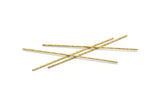Brass Textured Tube, 24 Raw Brass Textured Tubes, Beads (1.5x100mm) BS 2222