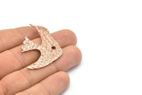 Gül Altın Balık Tılsımı, 1 Gül Altın Kaplama Pirinç Balık Pulu Dokulu Kolye, 1 Halka, 1 Delik, Küpeler, Bulgular (45x33 mm) E398