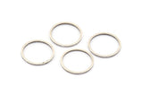 16mm Silver Rings - 24 Antique Silver Brass Circle Connectors (16mm) Bs 1098 H0002