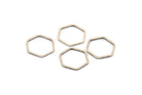 Açık Petek Yüzük, 25 Antik Gümüş Kaplama Pirinç Altıgen Yüzük, Tılsımlar (16x1mm) BS 1223 H0071