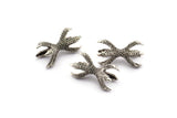 Dragon Claw Connector, 2 Antique Silver Plated Dragon Claw Connectors For 10mm Beads (23x11mm) N0085 H0141