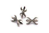 Dragon Claw Connector, 2 Antique Silver Plated Dragon Claw Connectors For 10mm Beads (23x11mm) N0085 H0141