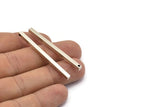 Tiny Necklace Bar, 6 Antique Silver Plated Brass Bars, Necklace, Earring Findings (3x3x50mm) D0244 H0095