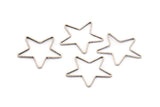 Antik Gümüş Yıldız Tılsımı, 24 Antik Gümüş Kaplama Pirinç Açık Yıldız Tılsımı (24x0,8x0,6 mm) BS 1078 H0136