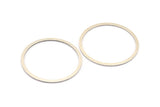 40mm Circle Connector, 5 Antique Silver Plated Brass Circle Connectors (40x2x1mm) Bs 1326 H0087