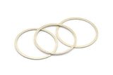 40mm Circle Connector, 5 Antique Silver Plated Brass Circle Connectors (40x2x1mm) Bs 1326 H0087