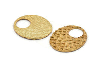 Gold Oval Pendant, 1 Gold Plated Brass Fish Scale Textured Pendants, Charms, Earrings, Findings (32x27.5mm) E401
