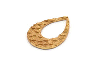 Altın Damla Kolye, 2 Altın Kaplama Pirinç Balık Pulu Dokulu Kolye, Tılsımlar, Küpeler, Bulgular (30x22mm) E400