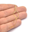 Brass Coiled Pendant, 2 Raw Brass Coiled Wire Pendants, Jewelry Supplies, Findings, Charms (69.5x1.2x2.8mm) E363