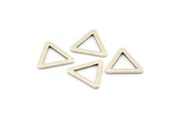 Küçük Üçgen Konnektör, 8 Antik Gümüş Kaplama Pirinç Üçgen Konnektör, Halkalar (16x2x1,2 mm) D0023 H0111
