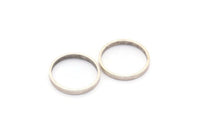 Antik Gümüş Daire Konnektörler, 12 Antik Gümüş Kaplama Daire Konnektör (16x0,8x2 mm) D0308 H0257