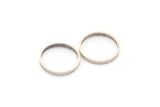 Antik Gümüş Daire Konnektörler, 24 Antik Gümüş Kaplama Daire Konnektör (16x0,8x2 mm) D0308 H0257