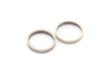 Antik Gümüş Daire Konnektörler, 25 Antik Gümüş Kaplama Daire Konnektör (14x0,8x2 mm) D0307 H0256