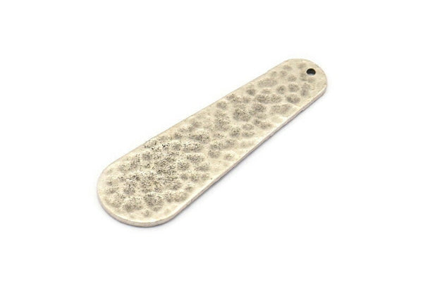 Çekiçle İşlenmiş Boho Küpe Buluntusu, 1 Döngülü 2 Çekiçle İşlenmiş Antik Gümüş Kaplama Geometrik Boho Küpe (44x13x8x1mm) N0132 S324