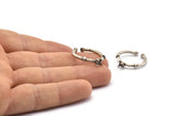 Silver Ring Settings, 4 Antique Silver Plated Brass Adjustable 4 Claw Ring - Ring Stone Setting - Pad Size 5mm N1559