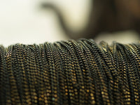 Black Solder Chain, 50 Meters - 165 Feet (1.5mm) Black Antique Brass Faceted Soldered Curb Chain - Ys009 ( Z046 )