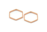 Rose Gold Hexagon, 8 Rose Gold Hexagon Rings (22x0.8x2mm) BS 1188 Q0014