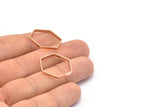 Rose Gold Hexagon, 8 Rose Gold Hexagon Rings (22x0.8x2mm) BS 1188 Q0014