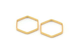 Gold Hexagon, 8 Gold Hexagon Rings (22x0.8x2mm) BS 1188 Q0014