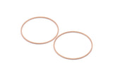 Rose Gold Circle Connector, 8 Rose Gold Plated Brass Circle Connectors (42x1x1mm) Bs 1085 Q0026