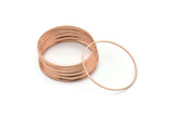 Rose Gold Circle Connector, 8 Rose Gold Plated Brass Circle Connectors (42x1x1mm) Bs 1085 Q0026