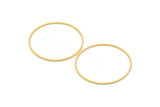 Gold Circle Connector, 8 Gold Plated Brass Circle Connectors (42x1x1mm) Bs 1085 Q0026