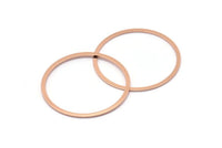 Circle Connector, 5 Rose Gold Plated Brass Circle Connectors (40x2x1mm) Bs 1326 Q0028