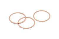 Circle Connector, 5 Rose Gold Plated Brass Circle Connectors (40x2x1mm) Bs 1326 Q0028
