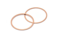 Circle Connector, 5 Rose Gold Plated Brass Circle Connectors (40x2x1mm) Bs 1326 Q0028