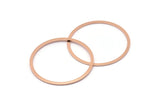 Circle Connector, 5 Rose Gold Plated Brass Circle Connectors (40x2x1mm) Bs 1326 Q0028